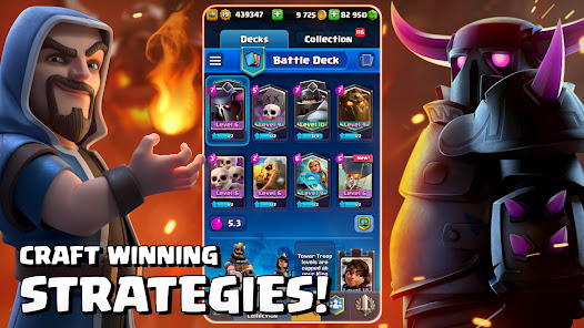 Clash Royale screenshot of a chaotic battle in progress