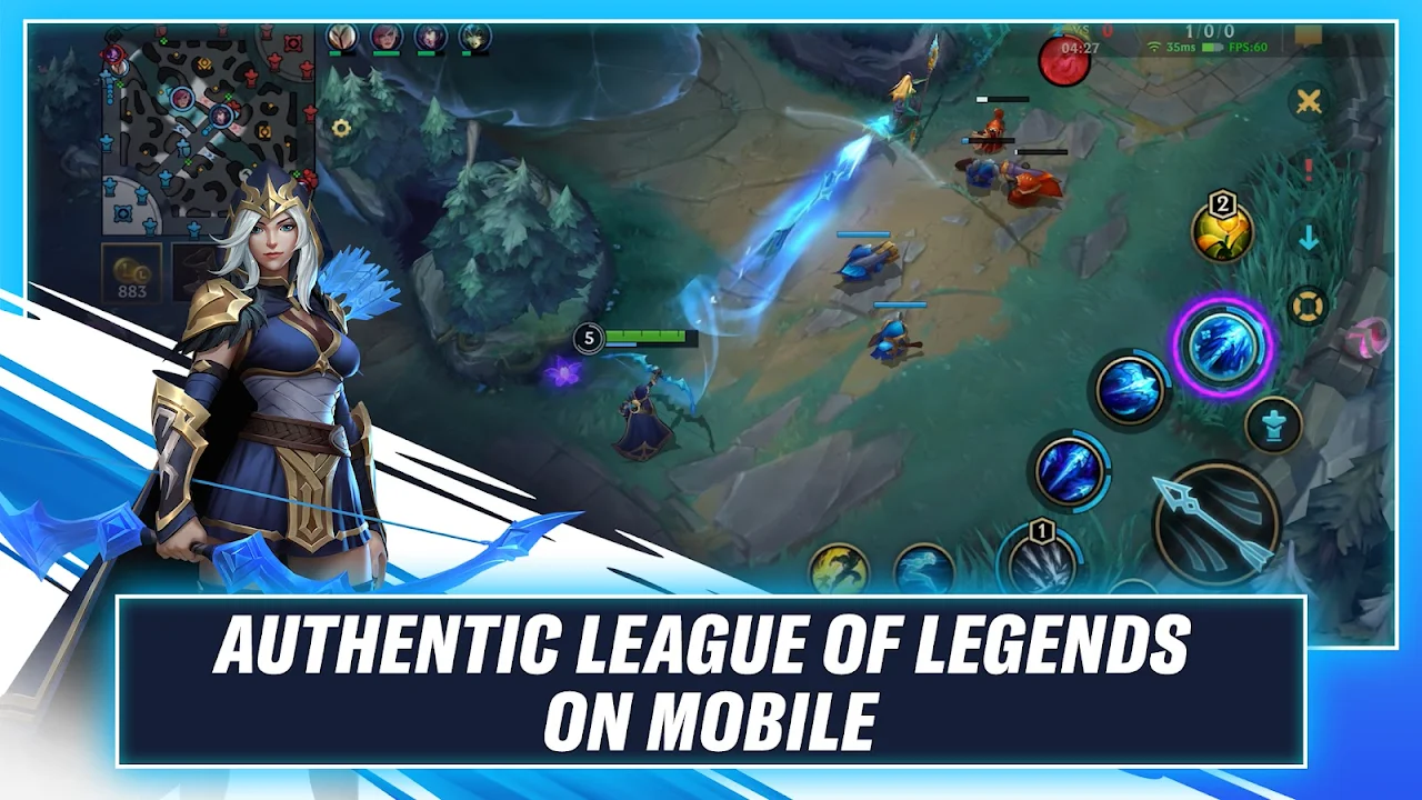 League of Legends: Wild Rift screenshot showcasing champion models.