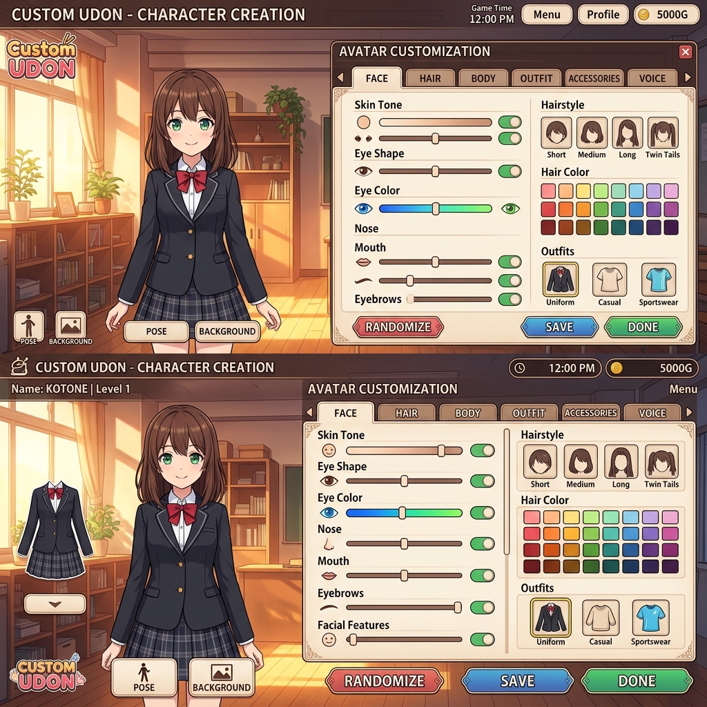 Custom Udon gameplay screenshot