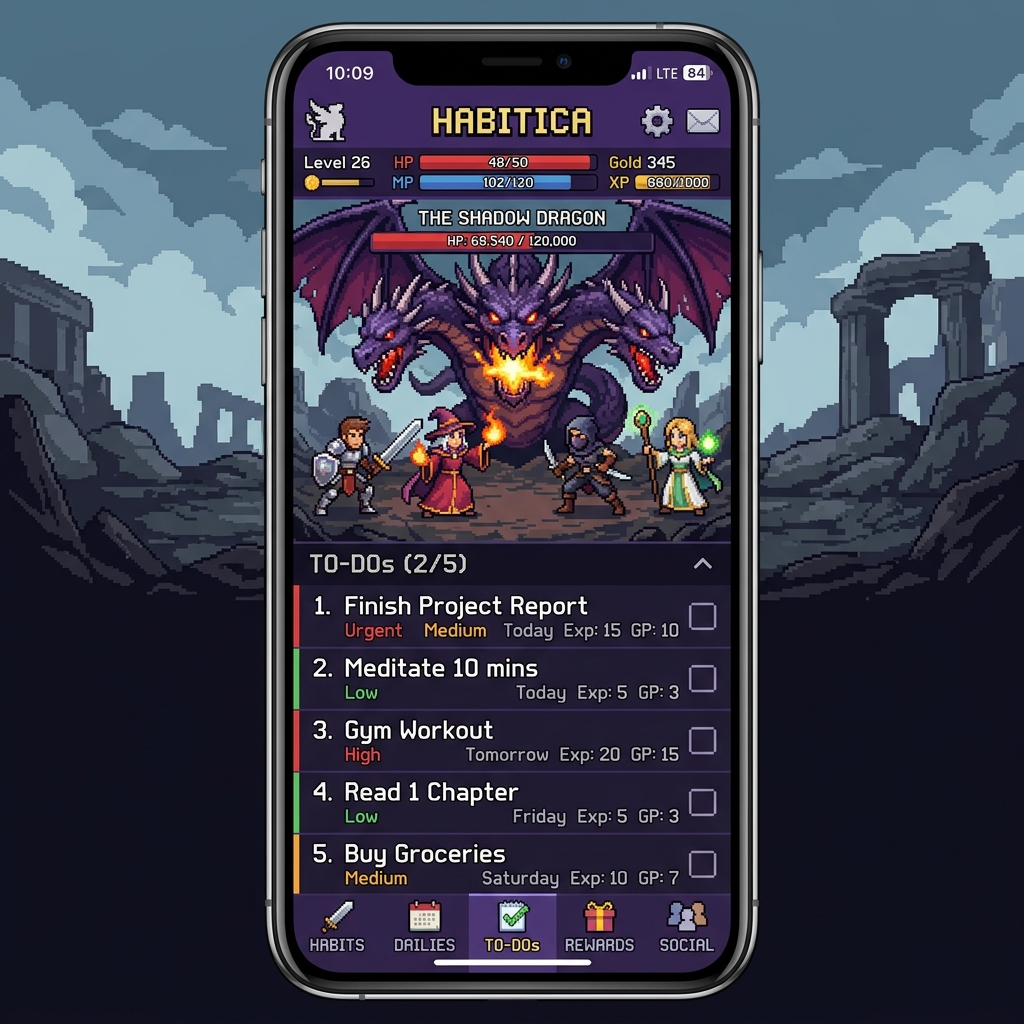 Habitica gameplay