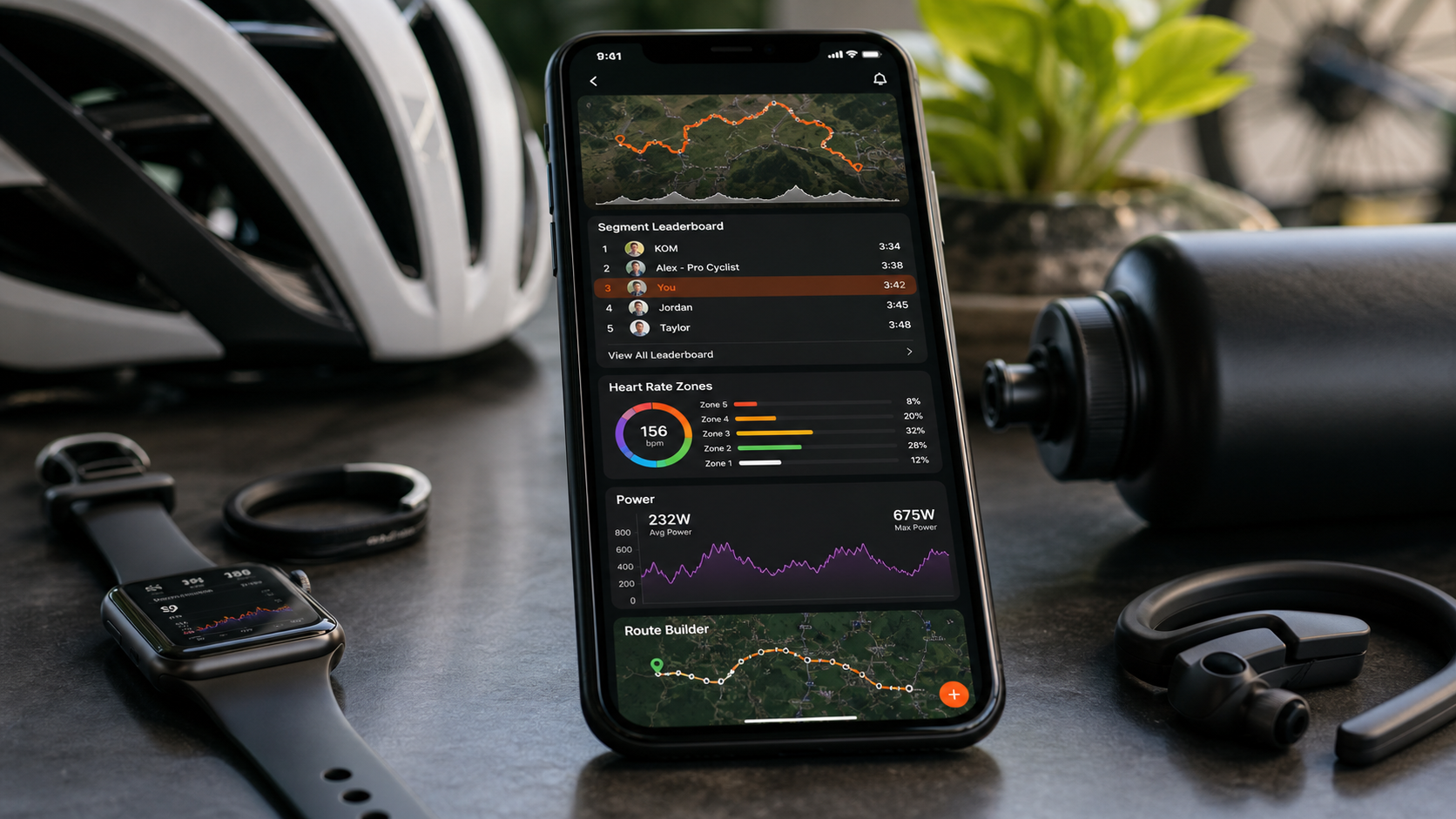 Unlocked Strava leaderboard heart rate zones and route builder features