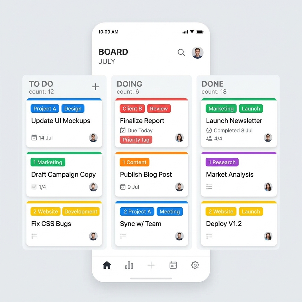 กระดาน Kanban บน Notion สำหรับจัดการงานของนักศึกษาและฟรีแลนซ์
