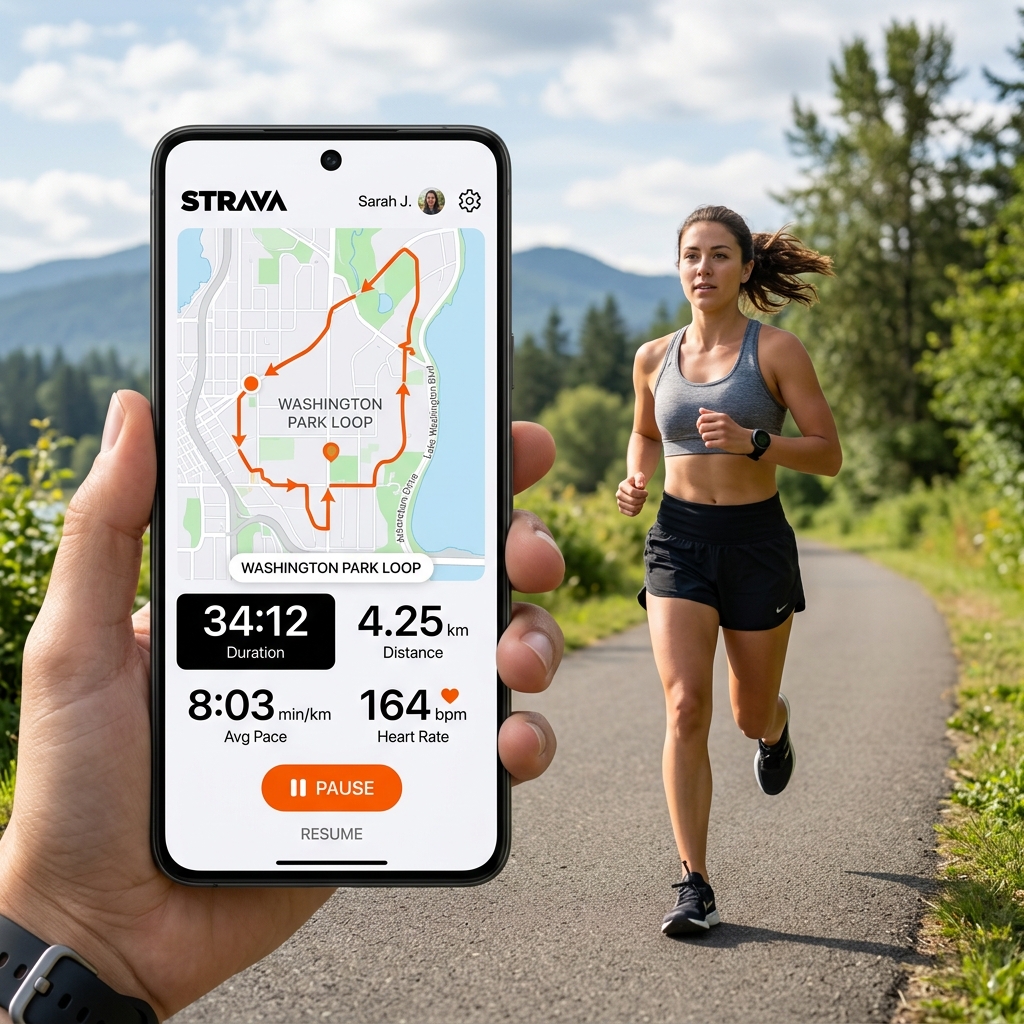 Strava main activity feed and profile