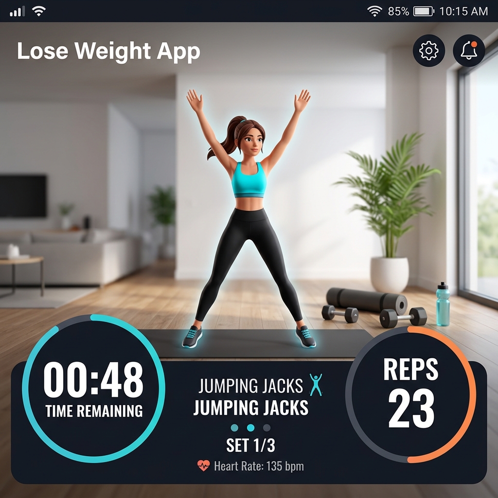 Lose Weight App home screen