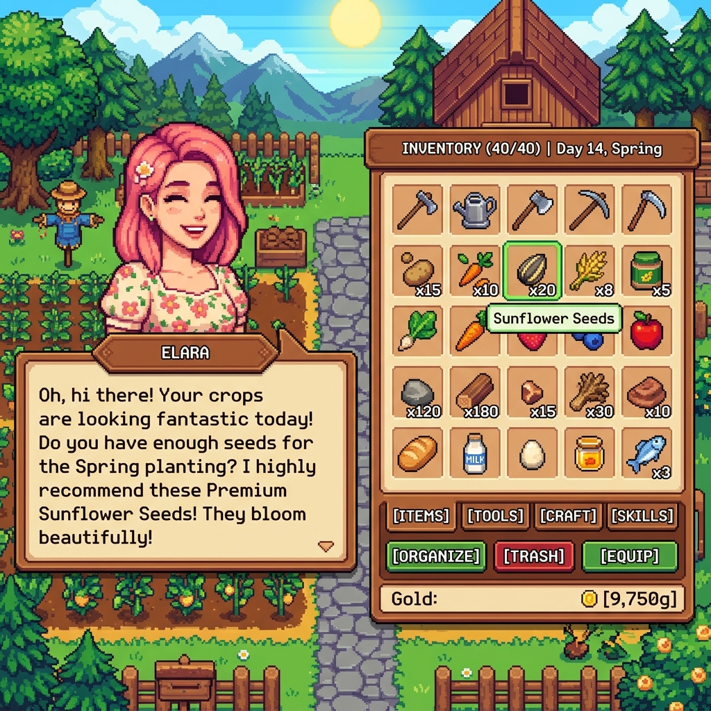 Sloppy Fields character interaction and visual novel mechanics