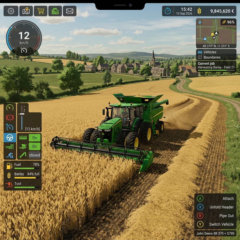 ภาพตัวอย่างเกมเพลย์ Farming Simulator 26 มือถือ