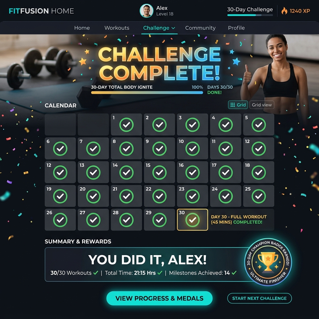 กราฟิกแอนิเมชัน Home Workout