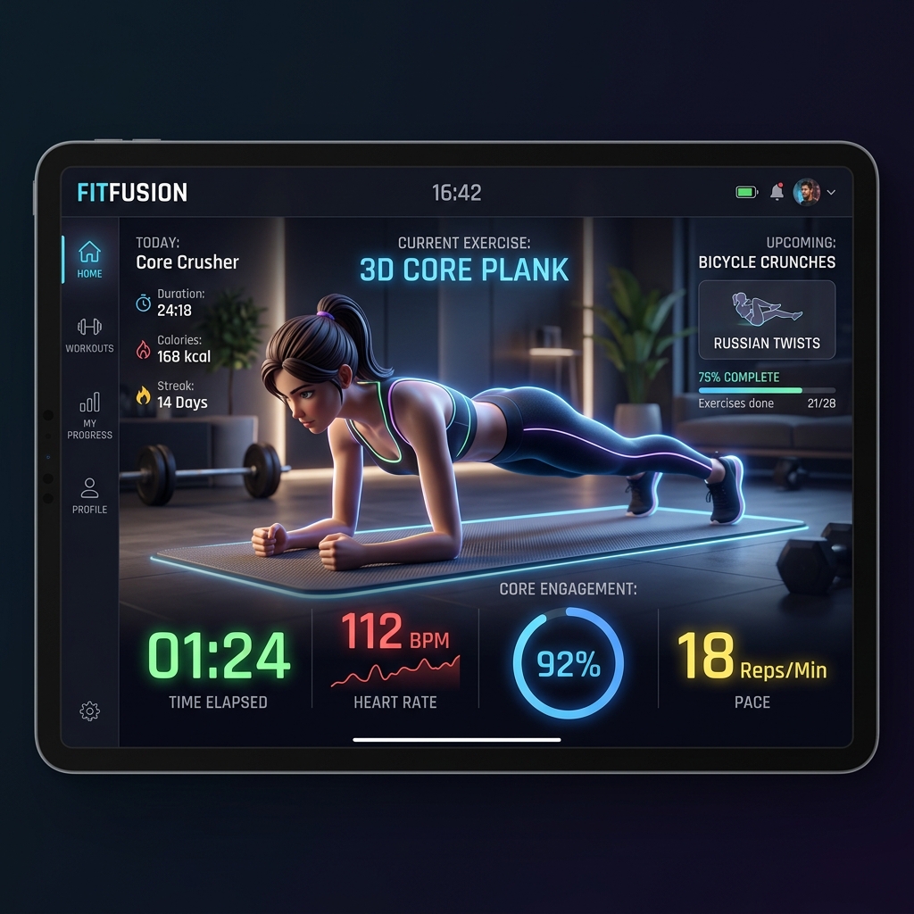 การทำงานของ Home Workout บนมือถือ
