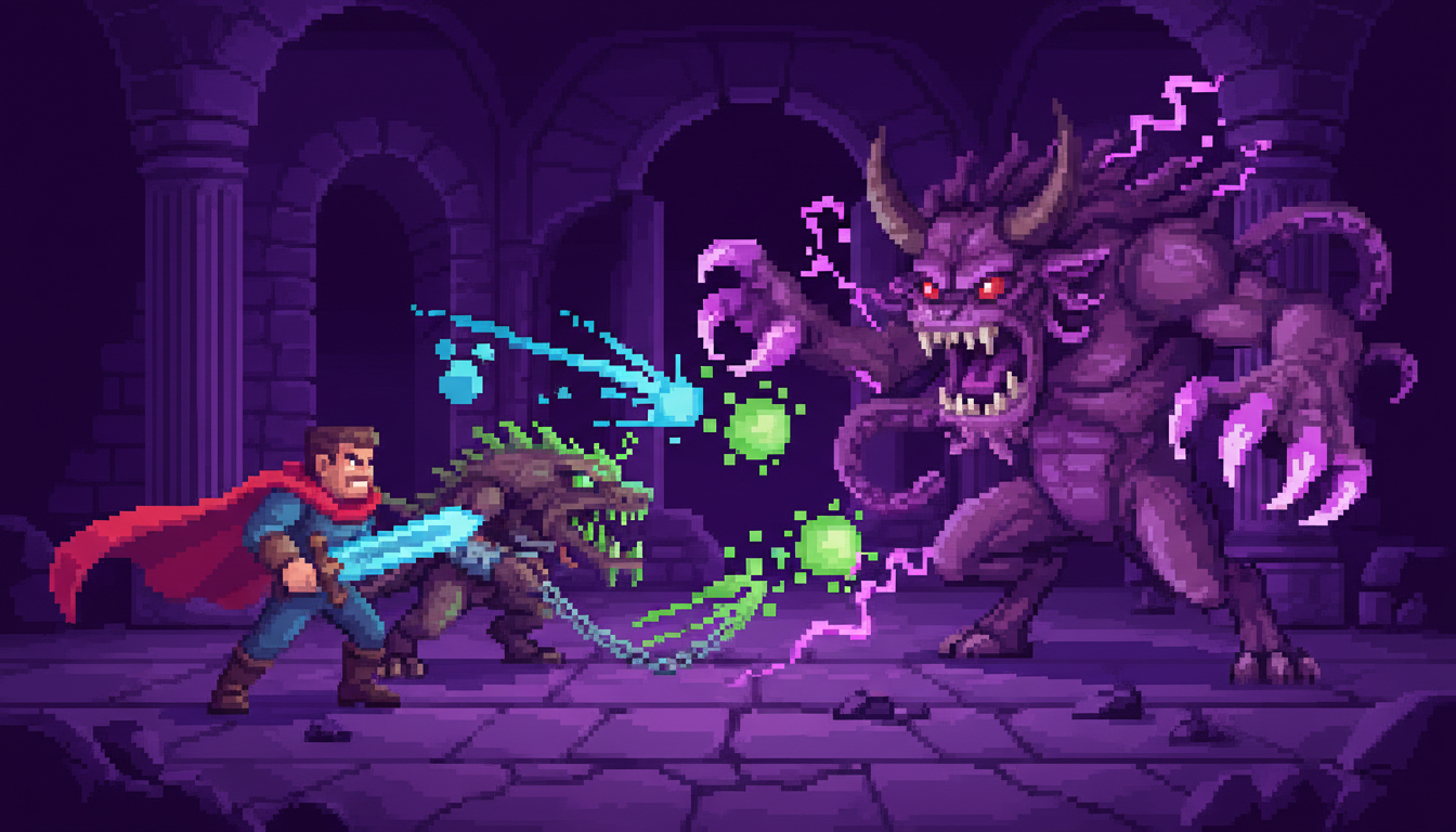 Bit Heroes Quest 8-bit dungeon RPG screenshot