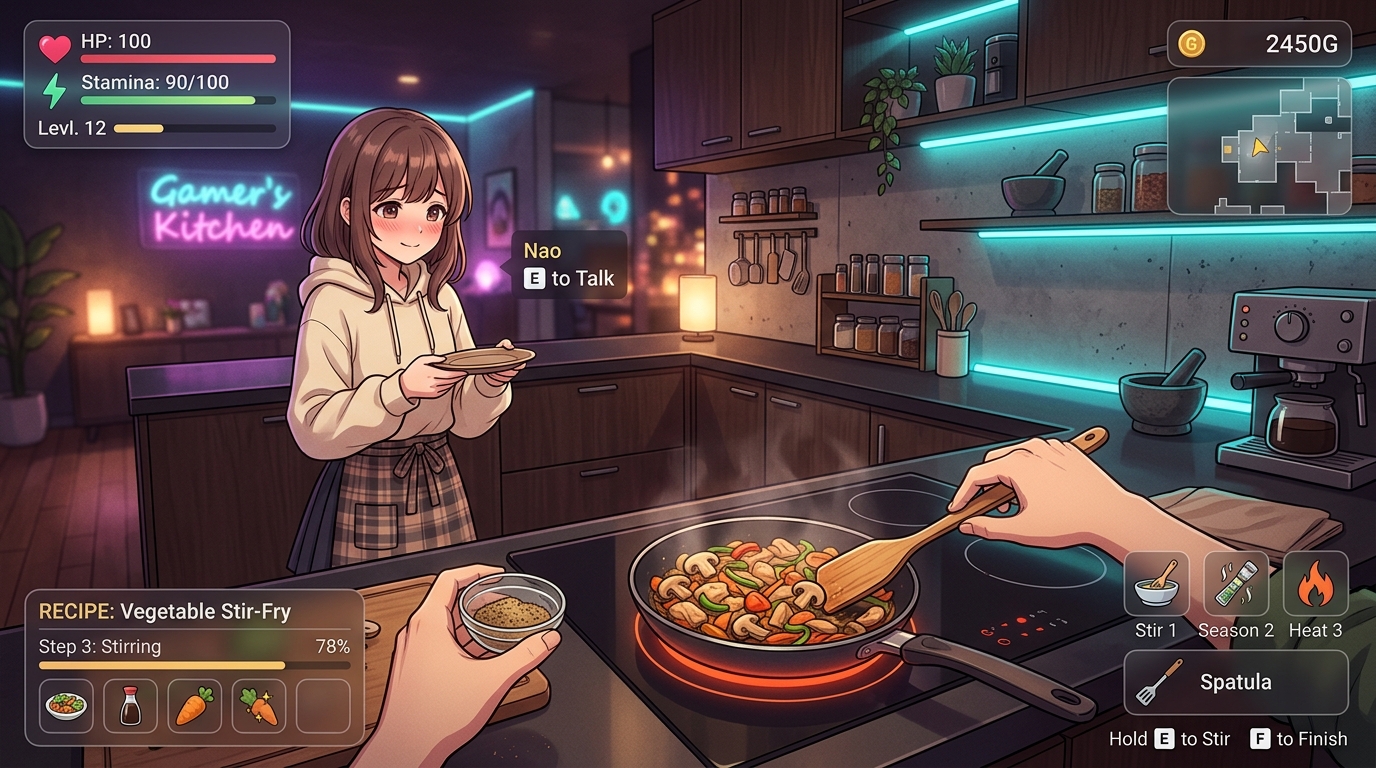 Cooking and daily chores in NEET Chan