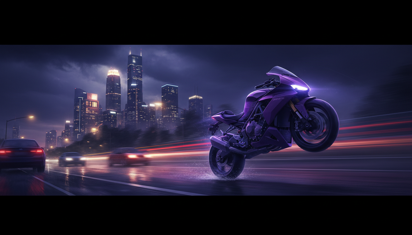Traffic Rider first-person motorbike gameplay screenshot