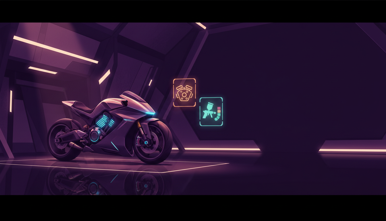 Traffic Rider bike garage and upgrade screenshot