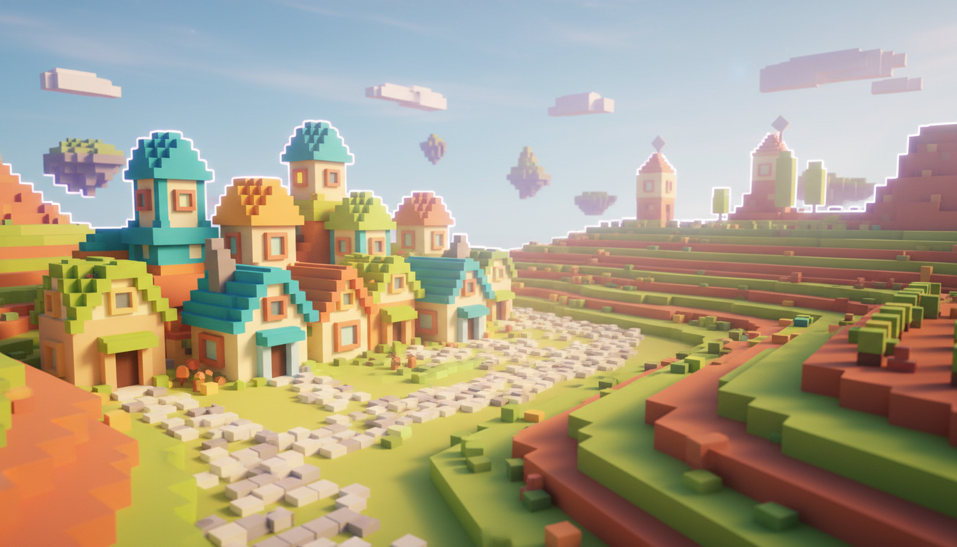 Mini World CREATA building and crafting screenshot