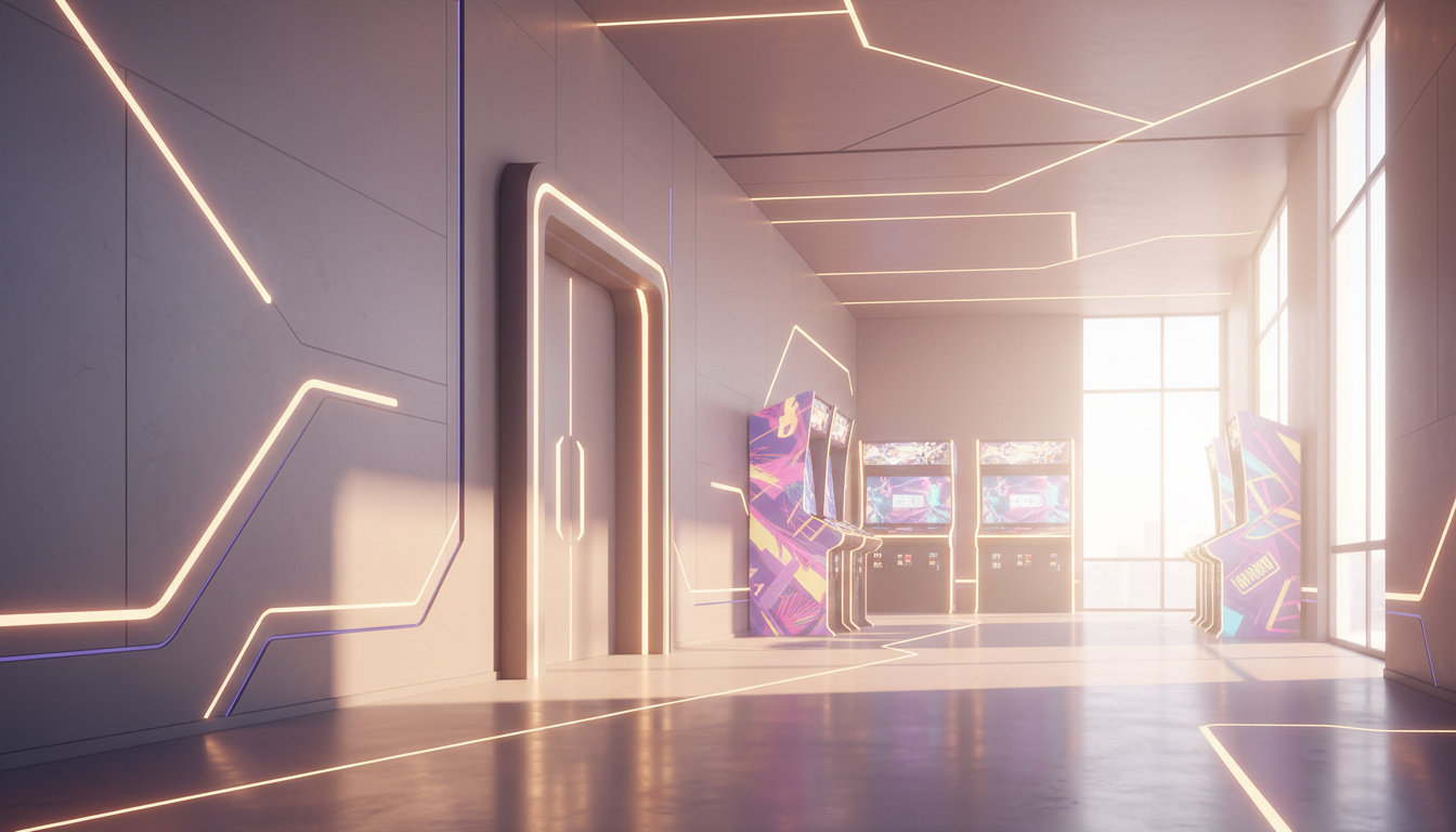 PinOut neon canyon course screenshot