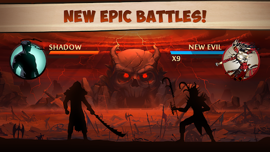 ภาพการต่อสู้ใน Shadow Fight 2 บน Android